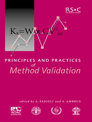 cover image of Principles and Practices of Method Validation